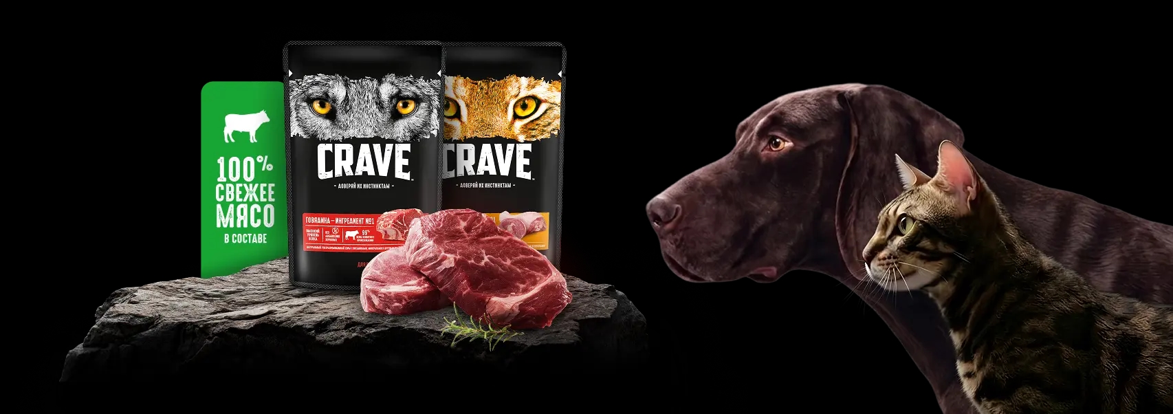 Кошка, собака, crave