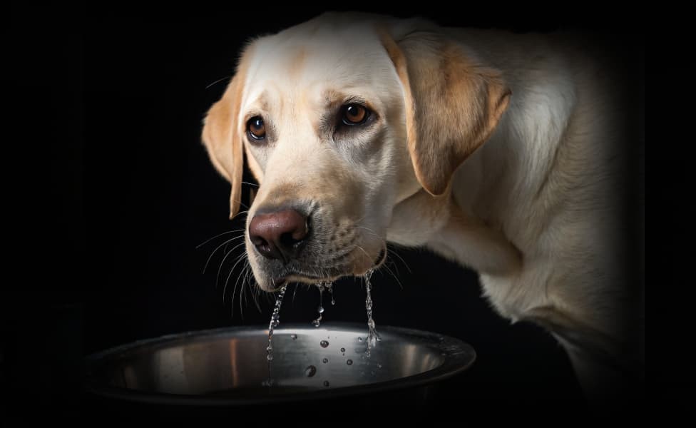 Почему собака пьет много воды?